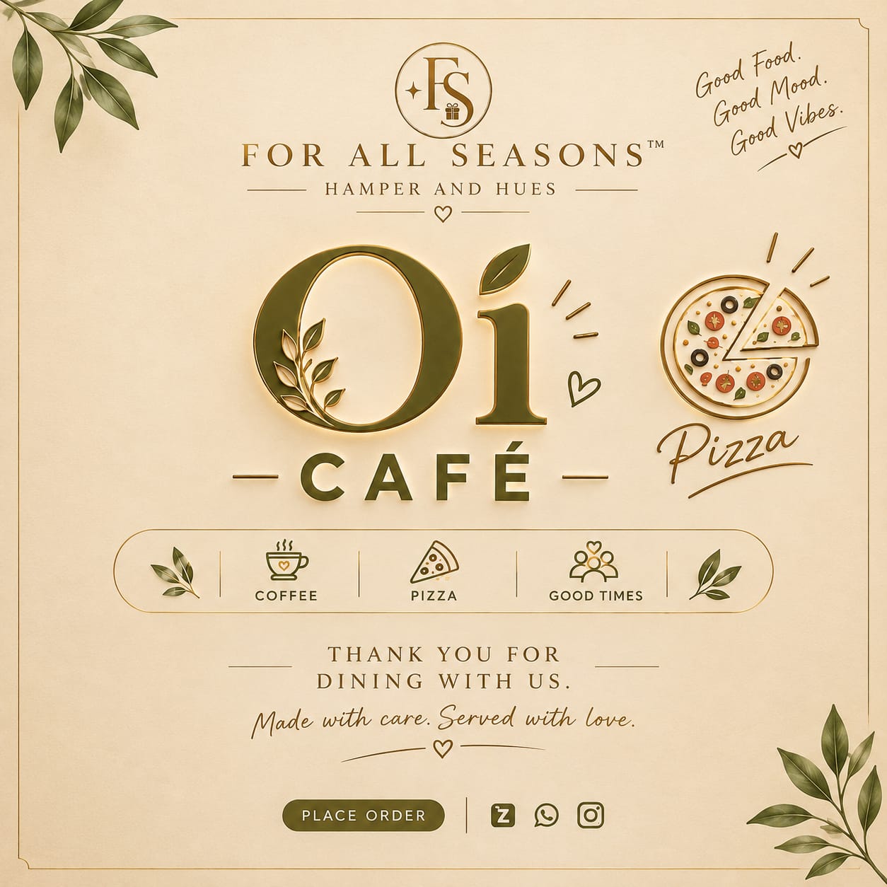 Oí Café Poster - For All Seasons